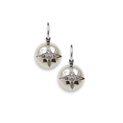 Starry Pearl Drop Silver Earrings – Elegant Handcrafted Earrings